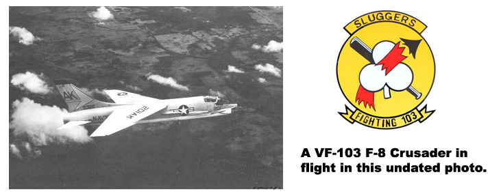 a VF-103 F-8 Crusader in flight