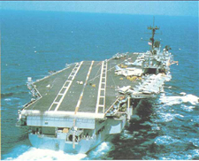 Stern overview of USS Saratoga